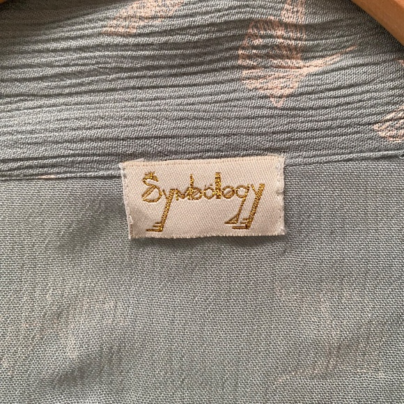 Symbology Unisex Festival Exclusive Mint Ginko Print Kimono Robe One Size - Picture 2 of 7